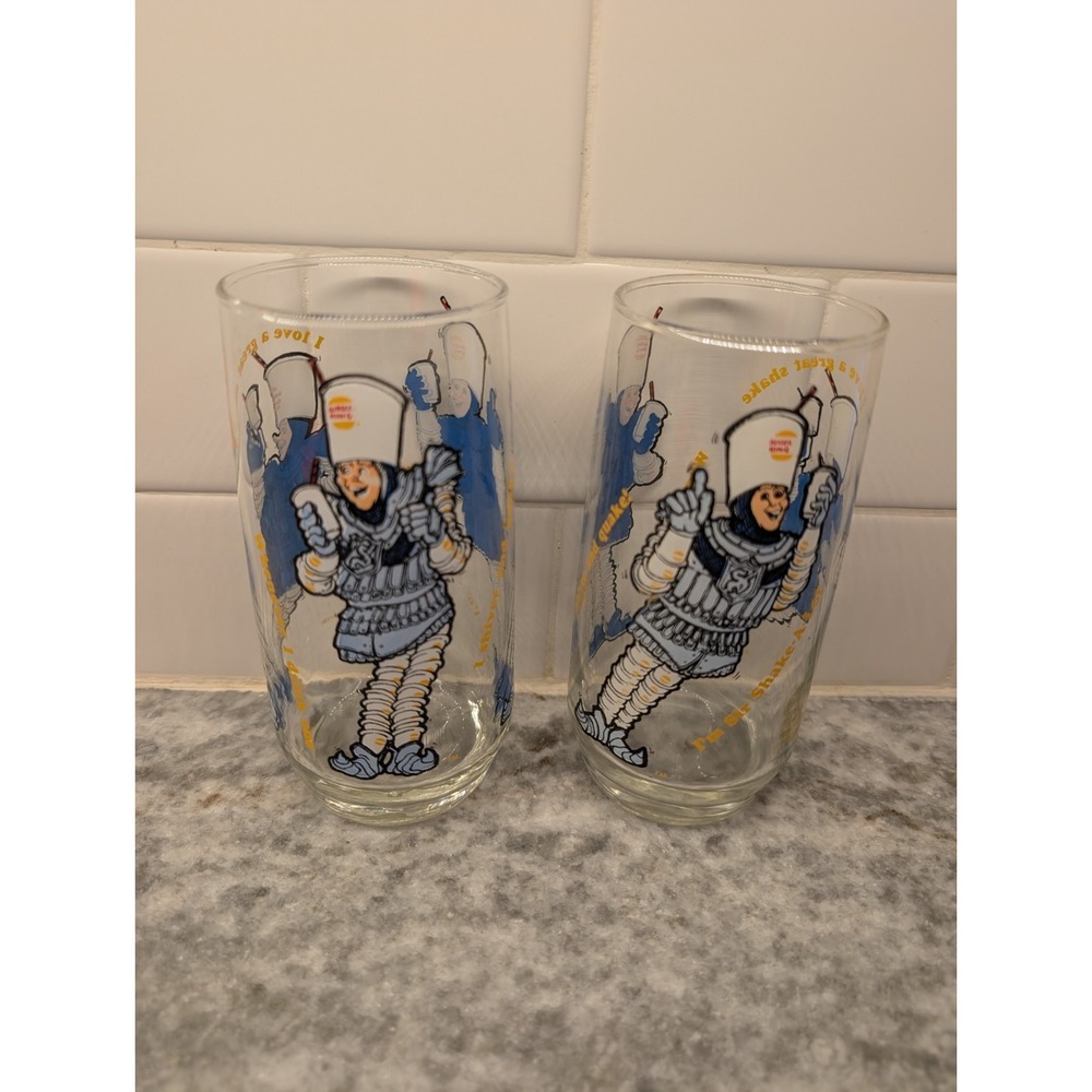 Sir Shake A Lot (Vintage Happy Meal Glasses, Burger‎ King) Set Of 2